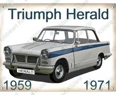 Triumph Herald classic car tin sign