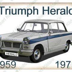 Triumph Herald classic car tin sign