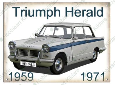 Triumph Herald classic car tin sign