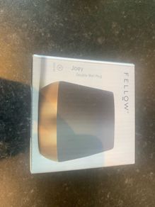 Fellow Joey 8oz coffee mug in black with copper base