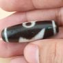Antique Himalayan Flower Motif Energy Agate Dzi Talisman Image 10