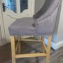 2 x EZ Living Studded Grey Counter Stools Image 6