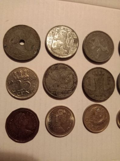 Mixed World Coin Job Lot - Soviet Union, Lithuania, Belgium & More (13 Pcs)
