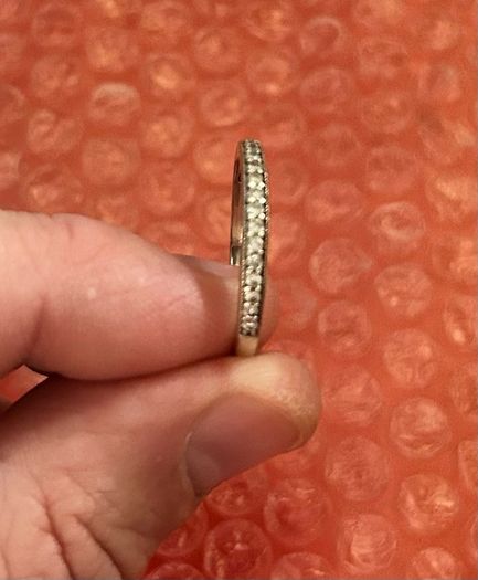 9ct White Gold Diamond Eternity Ring Size U 2grams 14 Diamonds 0.22ct