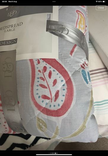 Bnwt grey bedspread double size