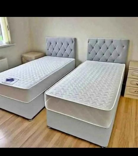 New Stylish single ,Double 4ft, 4ft6, King 5ft And 6ft Superking Sizes Divan Beds Instock. Drawers And Optional Tufted Mattresses Available. Free Delivery
