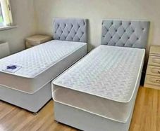 New Stylish single ,Double 4ft, 4ft6, King 5ft And 6ft Superking Sizes Divan Beds Instock. Drawers And Optional Tufted Mattresses Available. Free Delivery