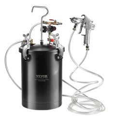 Spray Paint Pressure Pot 15L/3.75gal Pressure Pot Tank, 60 psi Adjustale Pressure, Steel Pressure Pot Paint Tank with Spray Gun, Hoses, Pressure Gauge, for Home Decor and Industry Painting