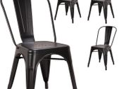 Black Matte Metal Chairs x4