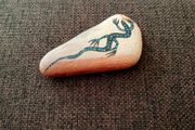 Hand-Painted Gecko Stone