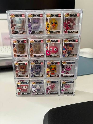 Five Nights at Freddys plushies and dragon figures