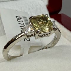 Diamond 950 Platinum AAA Turkizite & Diamond Trilogy Ring