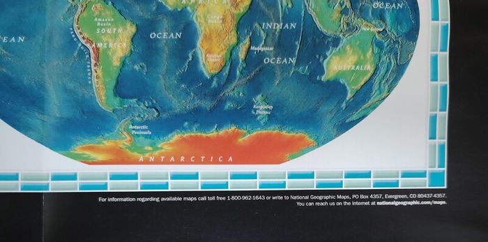National Geographic "The World" Map 2003