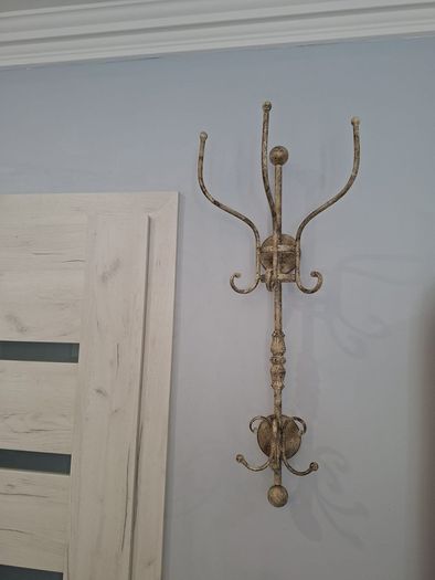 Vintage Wall Mounted Coat Rack, Antique Style Hooks