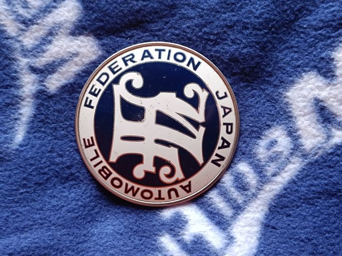 Genuine JAF (Japan Automobile Federation) Emblem Badge  Rare JDM