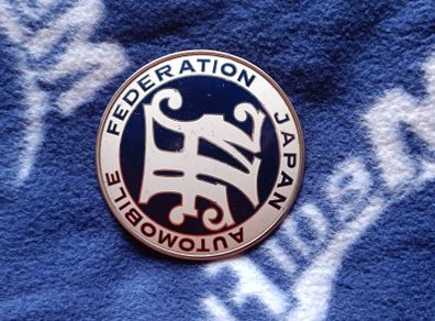 Genuine JAF (Japan Automobile Federation) Emblem Badge  Rare JDM