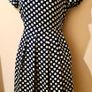 Navy and Cream Polka Dot Dress from Tenki size 8 Image 2
