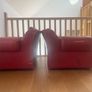 Red Leather Armchairs Image 3