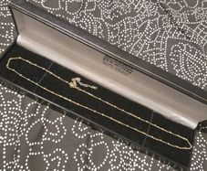 gold on silver full halmarks rare necklace   lenght 47-55cm