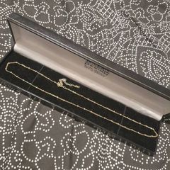 gold on silver full halmarks rare necklace   lenght 47-55cm