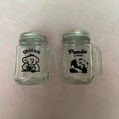 mini mason glass style glasses NEW