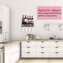 Wall Mounted Metal Wine Rack, Champagne Drink Storage Racks with 4 Long Stem Glass Holders Image 2