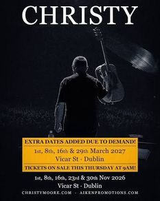 Christy Moore tickets Vicar street Dublin sold out