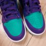 Nike Air Jordan 1 Mid Purple Turquoise Black Grape Sneakers Trainers 4UK/37.5EU/23.5cm Image 7