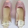 Destra Ladies Pink Sequin Open Toe Flat Summer Sandals Shoes Slingback UK3 EU36 CAN POST Image 2
