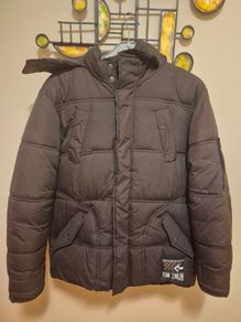 Tom Tailor Designer Winter Puffer Jacket - Dark Brown Size 152cms /Age 12, A,V