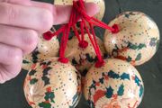 vintage set of Christmas baubles