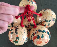 vintage set of Christmas baubles