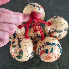 vintage set of Christmas baubles