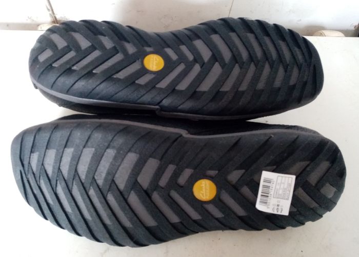 Clarks Velcro Fastening Mens Black Shoes