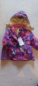 Brand new Me Too Girls Winter Coat with hood 12-18 months