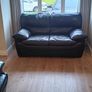 Black leather Sofa Image 4