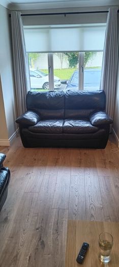Black leather Sofa