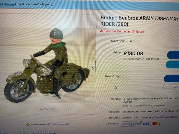 Benbros despatch rider, rare 1955