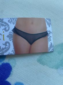 Mesh ruffle open back Panty One Size