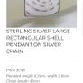 Sterling Silver Necklace with Large Shell Pendant Image 7