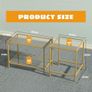Nesting Tables, Set of 2 End Table, Coffee Tables, Side Table with Metal Frame for Living Room/Bedroom/Balcony/Office/Apartment, Diameter 60/40 cm (Gold Frame, Glass Top) Image 3