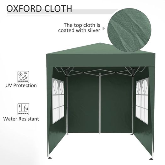 NEW SALE | 2 x 2m Pop-up Gazebo, Portable with Sidewalls | High-Quality Steel Frame | Water-Resistant | UV Protection | Blue