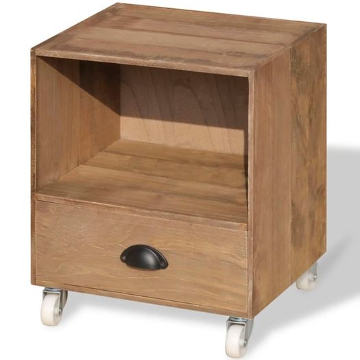 Nightstand 2 pcs Brown Solid Wood