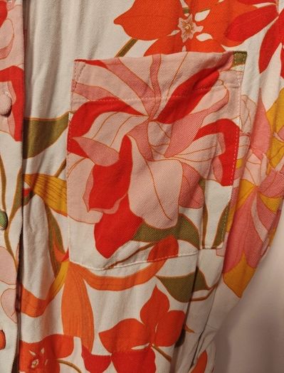 F&F floral midi shirt dress with a waist tie