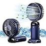 Jsdoin Hand Held Fan,Portable Handheld USB Rechargeable Fans with 5 Speeds,Battery Operated Mini Fan Foldable Desk Desktop Fans with LED Display for Home Office Bedroom Outdoor Travel (DarkBlue) Image 4