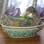 Antique Chinese Tureen Famille Verte Porcelain Duck Image 4