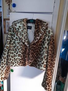 Tuzzi faux fur short cropped jacket