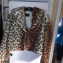 Tuzzi faux fur short cropped jacket