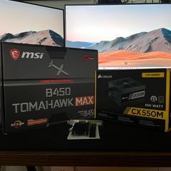 MSI motherboard, Corsair PSU and PCIE WiFi card