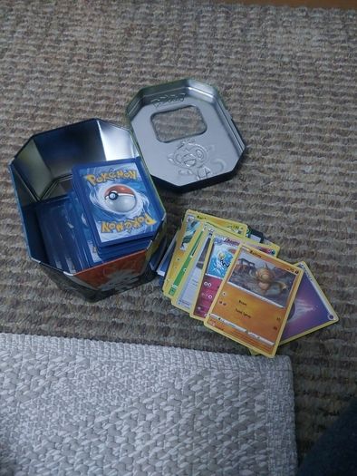 Pocemon cards collection with a box